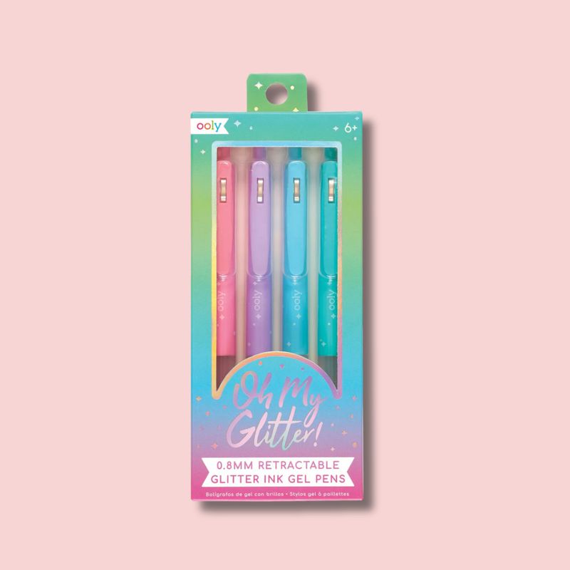 Oh My Glitter! Retractable Glitter Gel Pens S/4