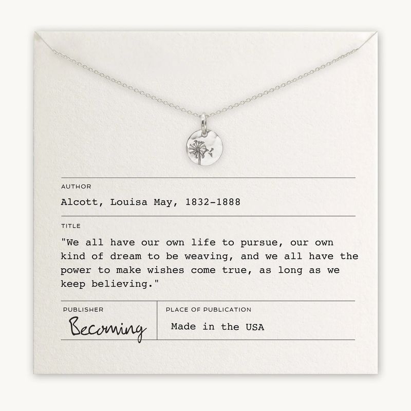 Dandelion Wishes Necklace, Silver