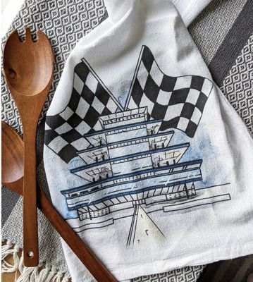 Indy 500 Pagoda Tea Towel
