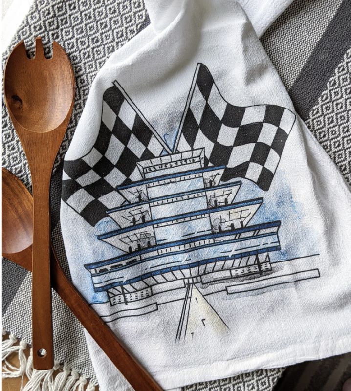 Indy 500 Pagoda Tea Towel