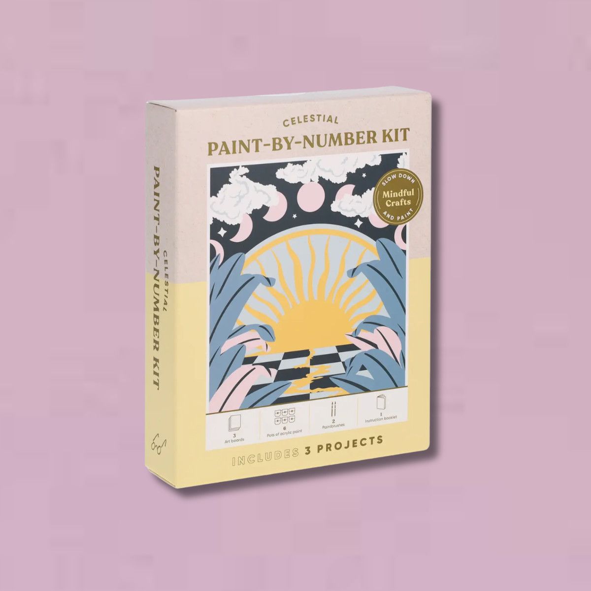 DNO Mindful Crafts: Celestial Paint-by-Number Kit