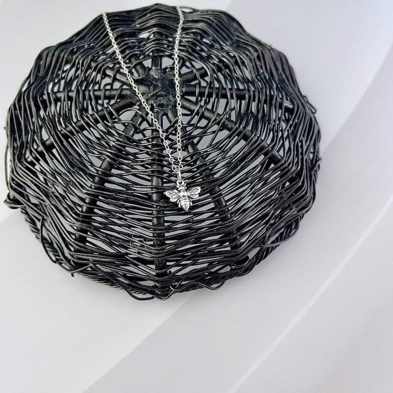 Silver Bee Necklace