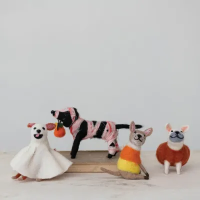 Wool Felt Dog in Costume