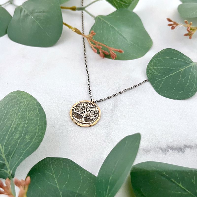 Handmade Oak Tree Pendant Necklace