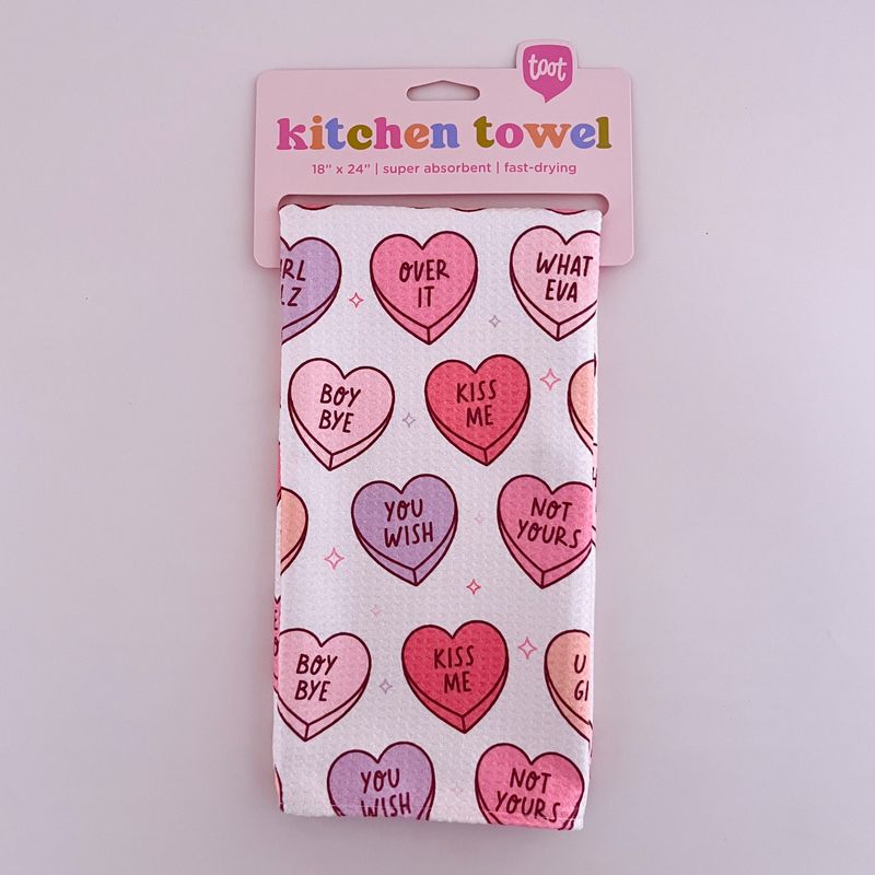 Conversation Hearts Kitchen Towel