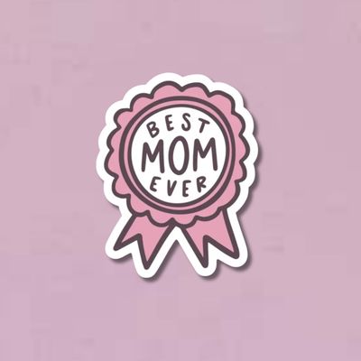 Best Mom Ever Ribbon Sticker