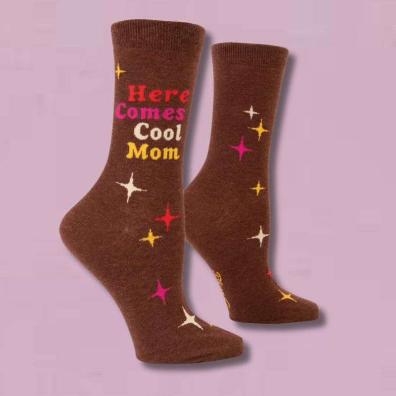 Here Comes Cool Mom Women's Crew Socks