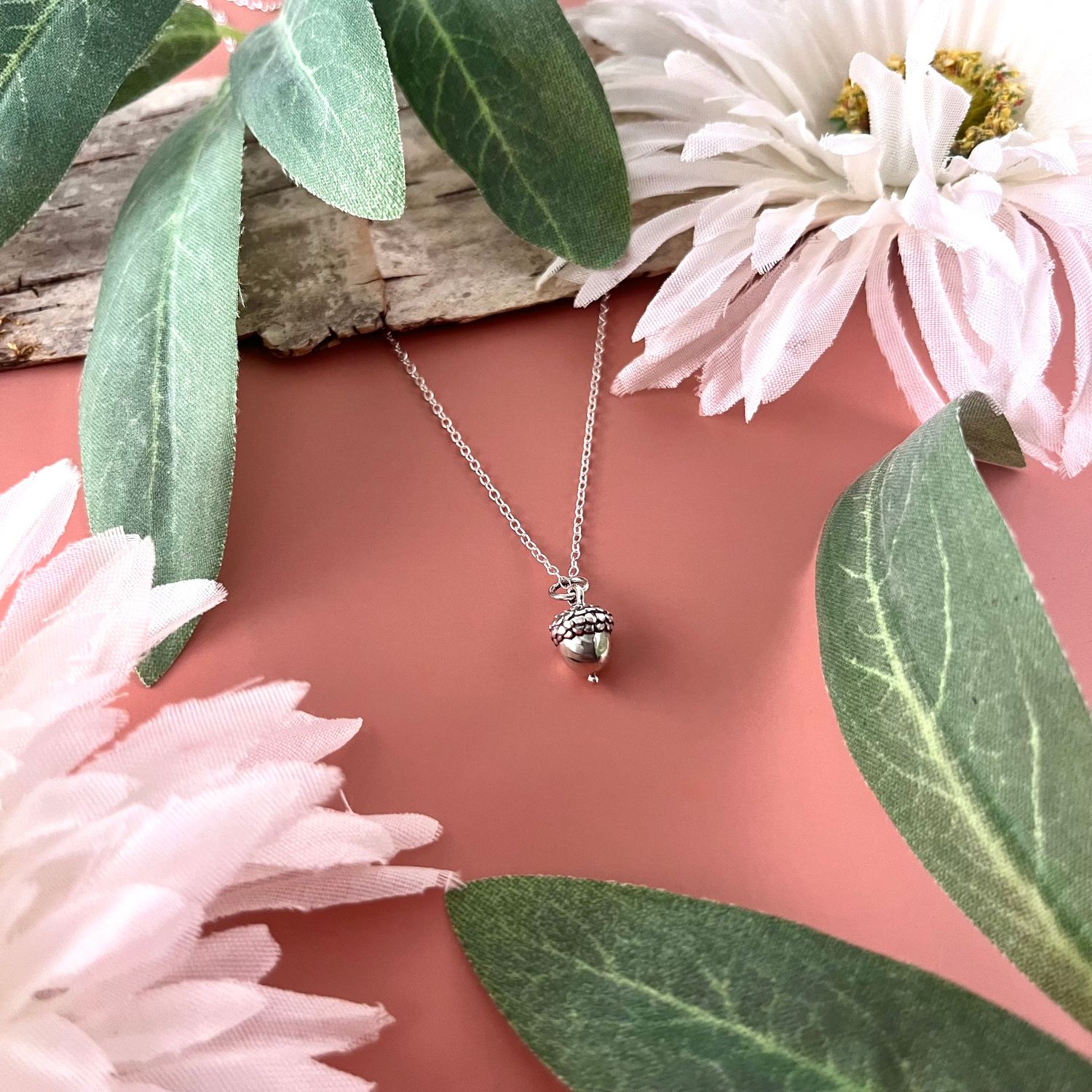 Sterling Silver Acorn Necklace
