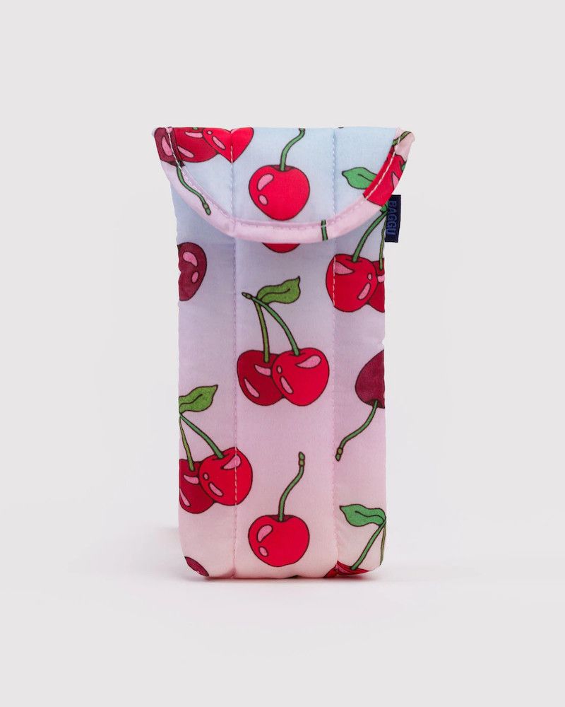 Baggu Puffy Glasses Sleeve, Style: Cherries