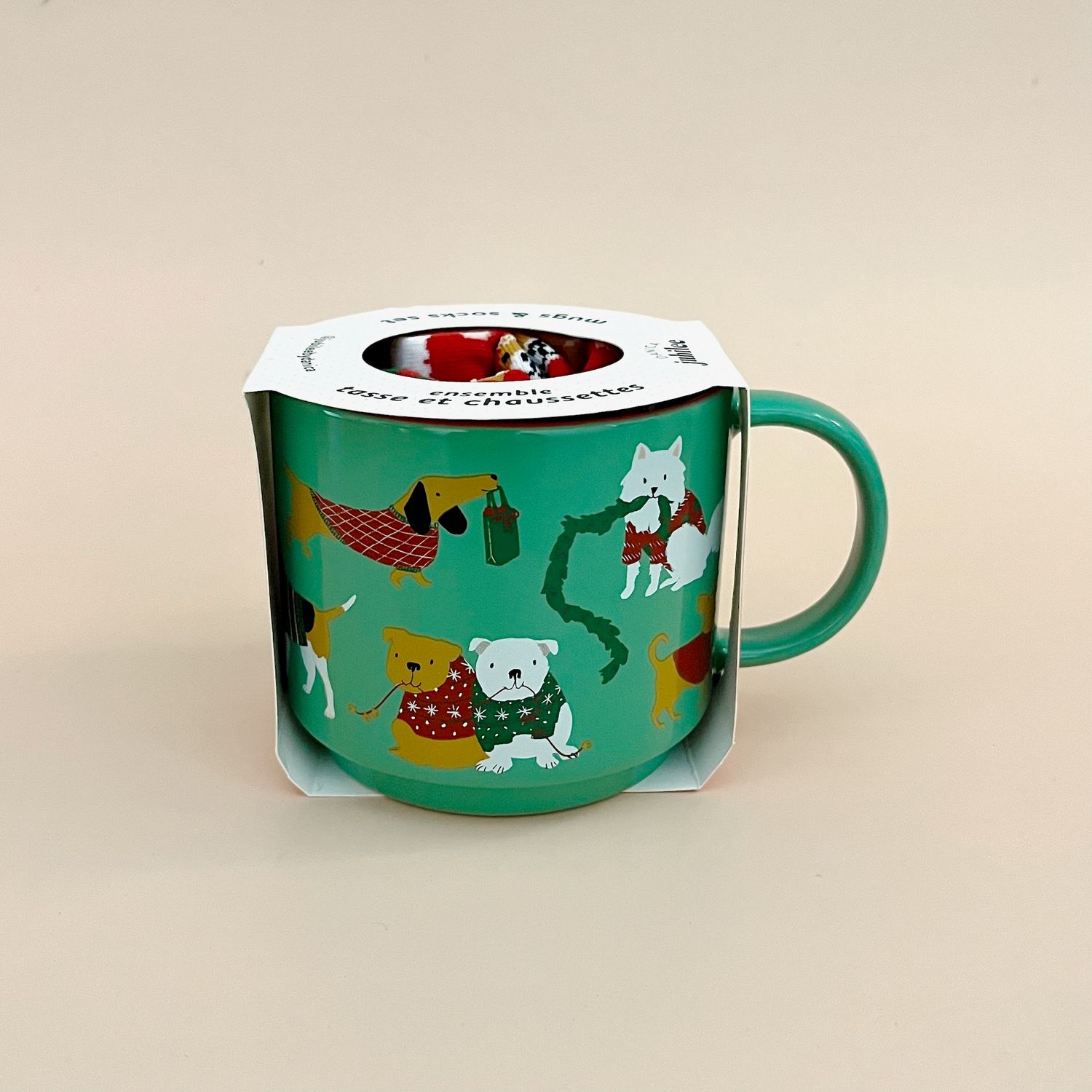 Holiday Hounds Mug and Socks Set