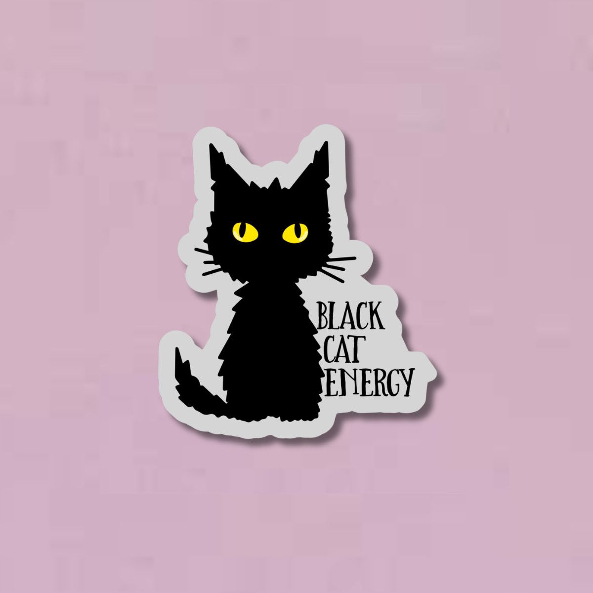 Black Cat Energy Sticker