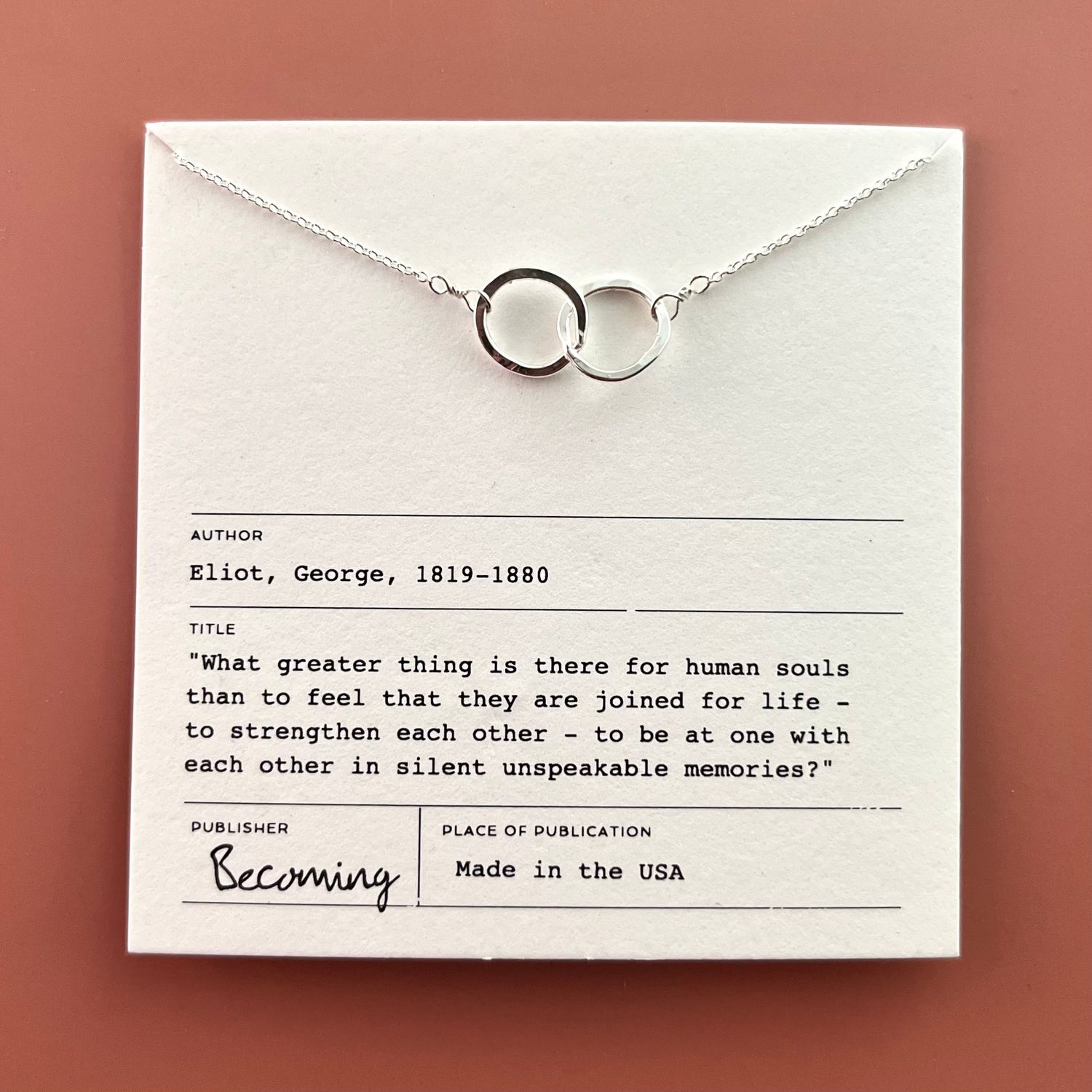 Joined for Life Necklace, Style: Sterling Silver