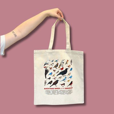 Backyard Birds of the Midwest Tote Bag by USI
