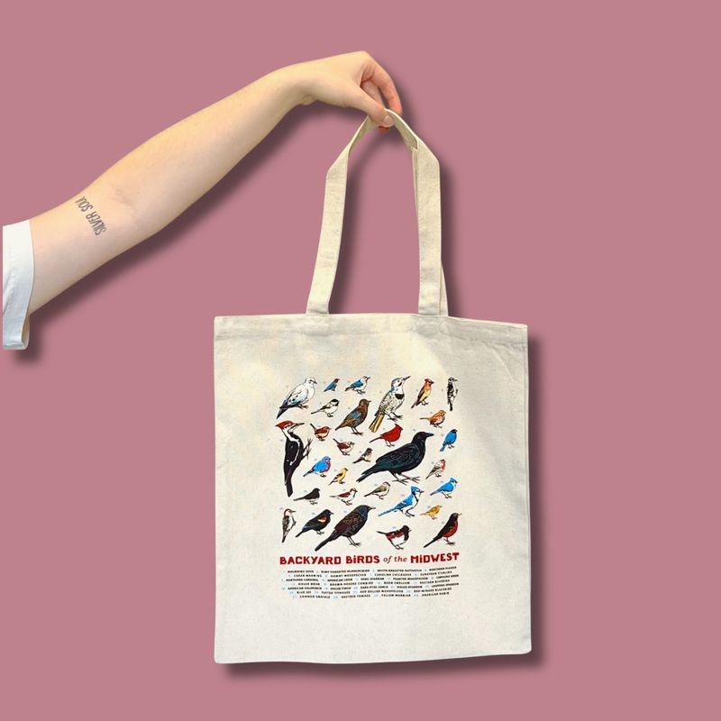 Backyard Birds of the Midwest Tote Bag by USI