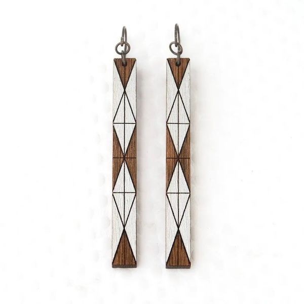Midmod Walnut Mies Earrings