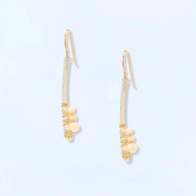 Mixed Metals Graduated Pearl Trio Earrings