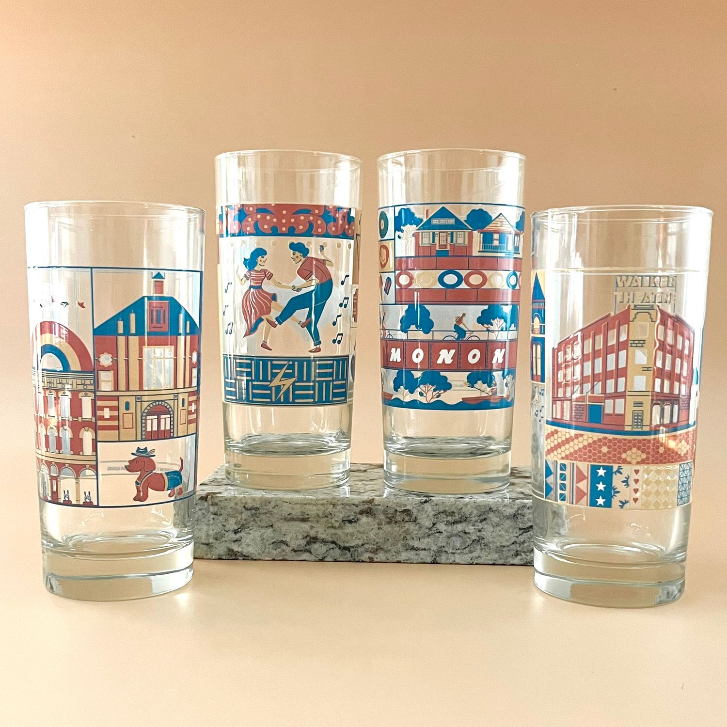 Cultural District Glassware Collection S/4