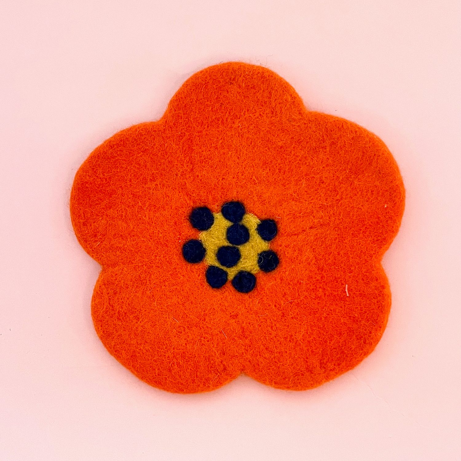 Poppy Felted Wool Trivet