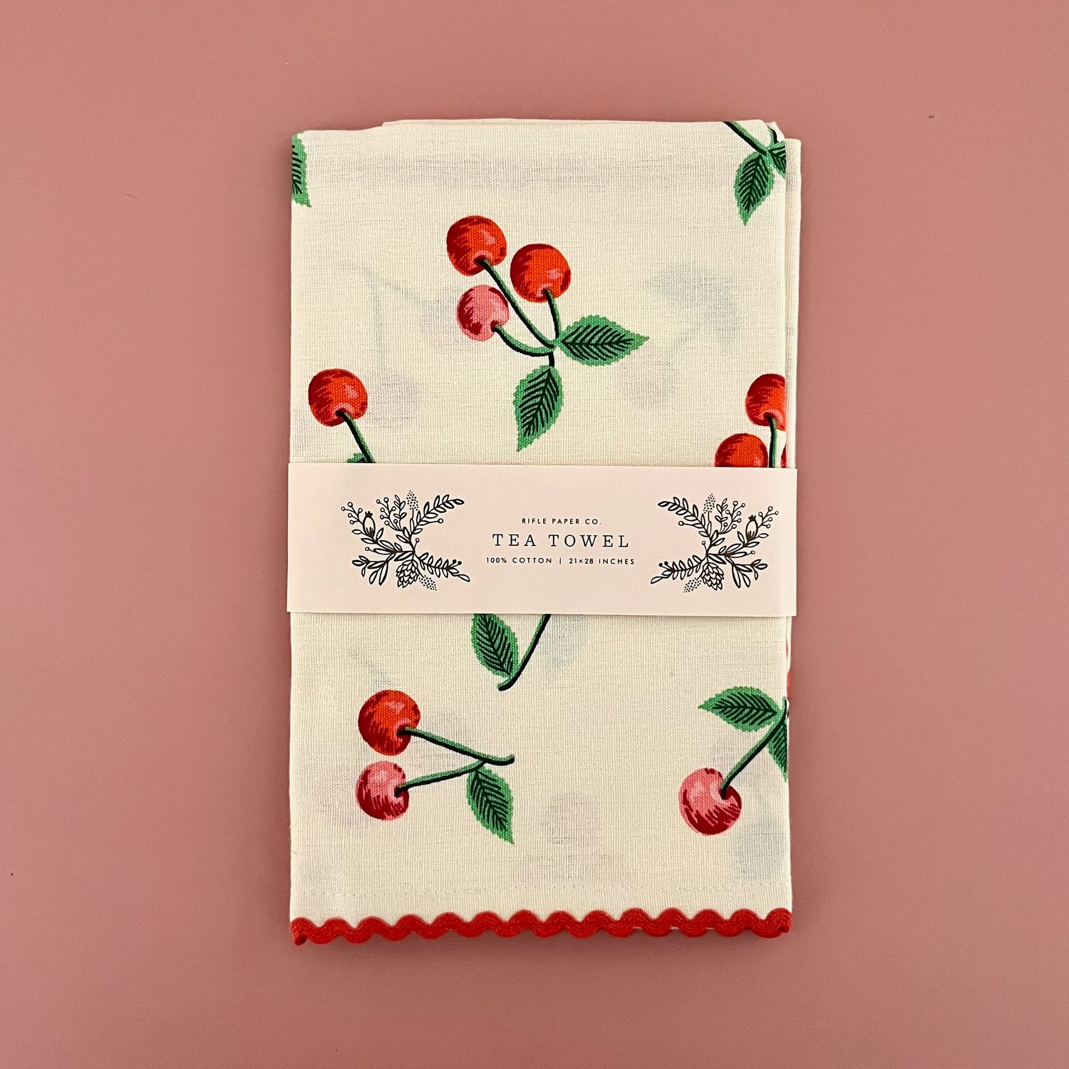 Rifle Paper Cherries Tea Towel
