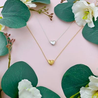 Handmade Puffy Heart Necklace