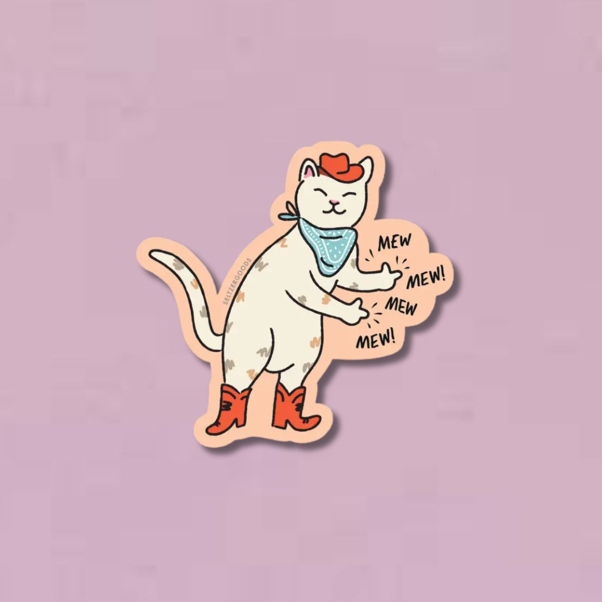 Cowboy Kitty Sticker