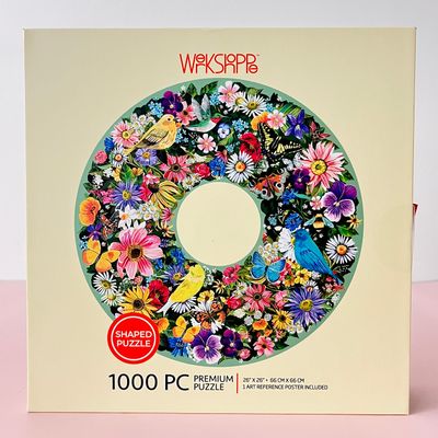 Spring Floral Wreath 1000 Piece Puzzle