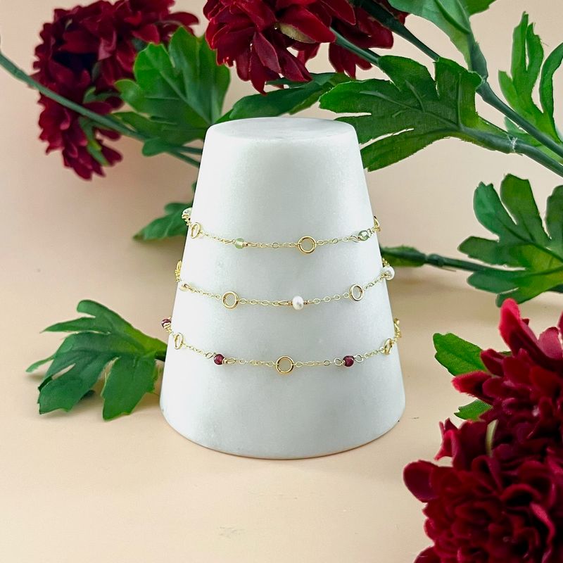 Handmade Dainty Gemstone Bracelet