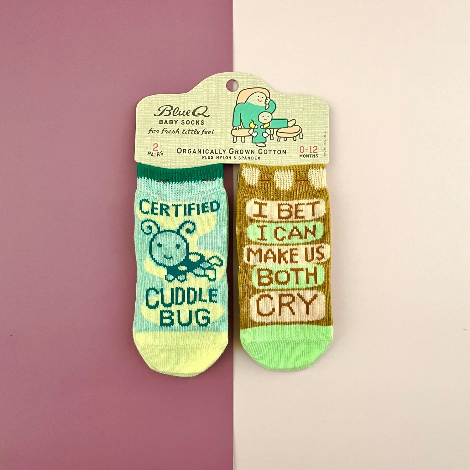 Blue Q Baby Socks, Style: Cuddle Bug/Both Cry