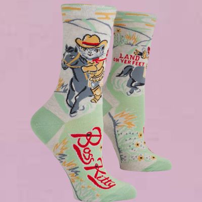 Boss Kitty Women’s Crew Socks