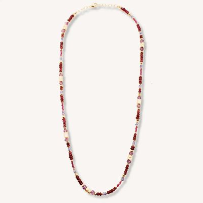 Handmade Amethyst Ruby Dusk Necklace