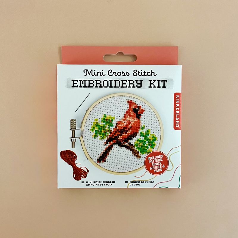 MiniCross Stitch Embroidery - Cardinal