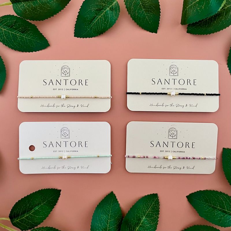 Perla Pearl + Miyuki Seed Adj. Bracelet