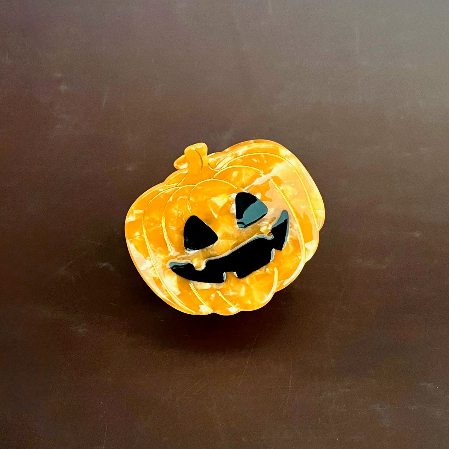 Adorro Eco-Friendly Jack O Lantern Hair Claw