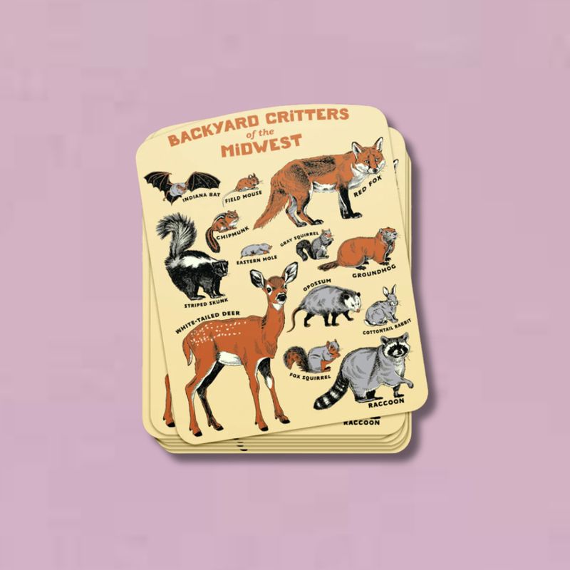 Backyard Critters of the Midwest Sticker