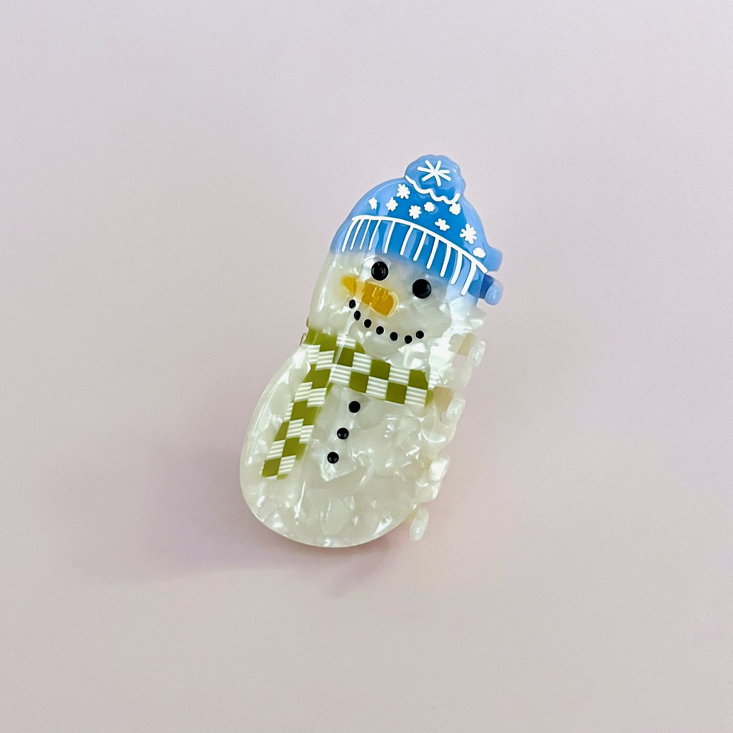 Adorro Eco-Friendly Snowman Hair Claw