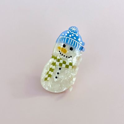 Adorro Eco-Friendly Snowman Hair Claw