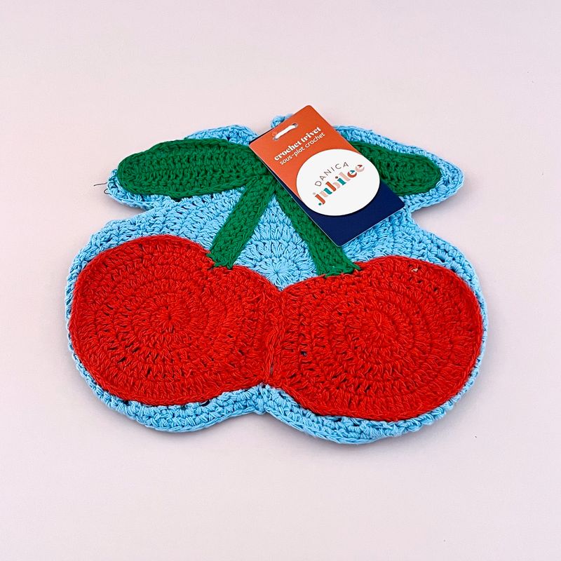 Very Cherry Crochet Trivet