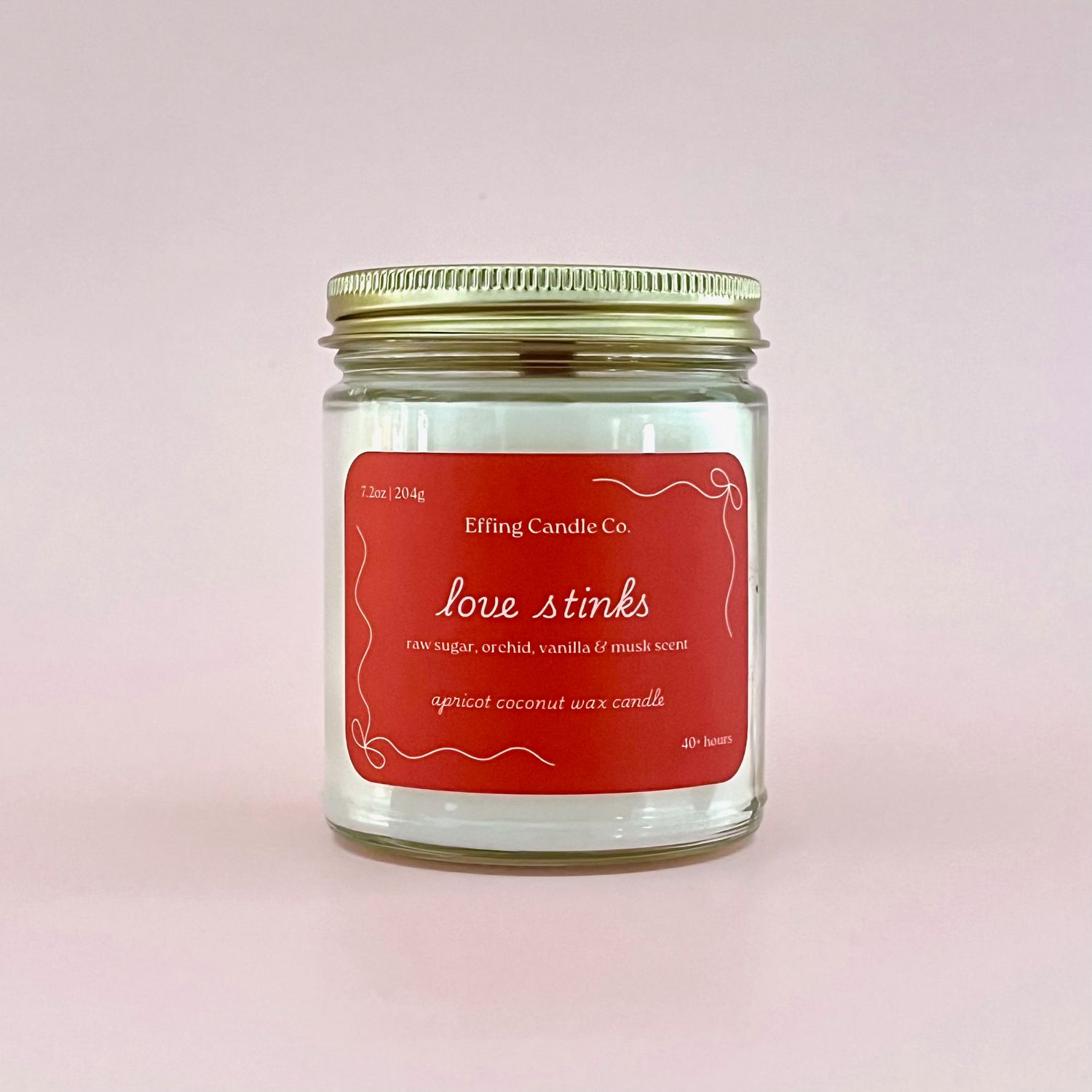 Love Stinks Wood Wick Candle | Raw Sugar, Orchid, Vanilla &amp; Musk