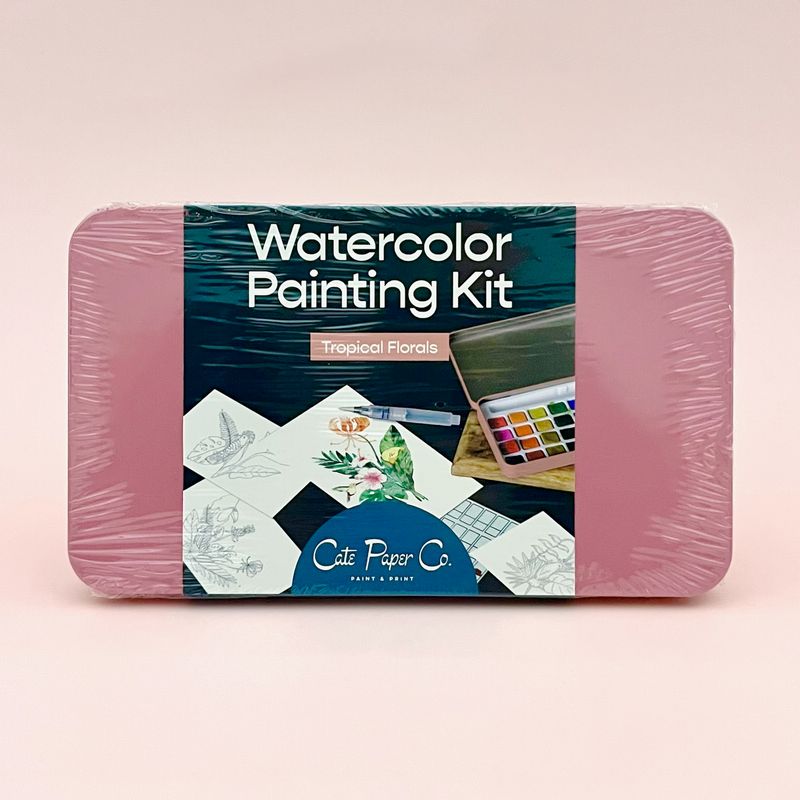 Tropical Florals Watercolor Painting Kit