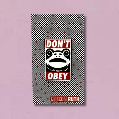 Portland Frog "Don't Obey" Acrylic Pin