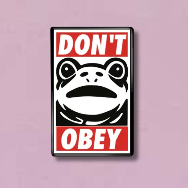 Portland Frog "Don't Obey" Magnet
