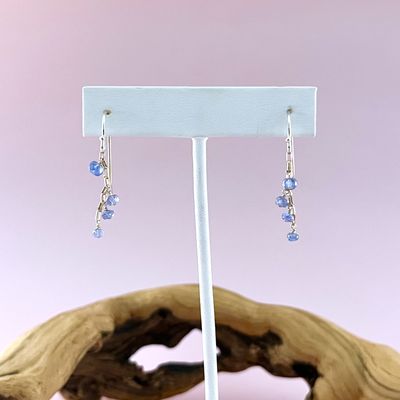Handmade Silver Earrings with Tanzanite Dangle