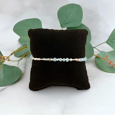 Handmade Sunlit Waters Bracelet with Aqua Chalcedony