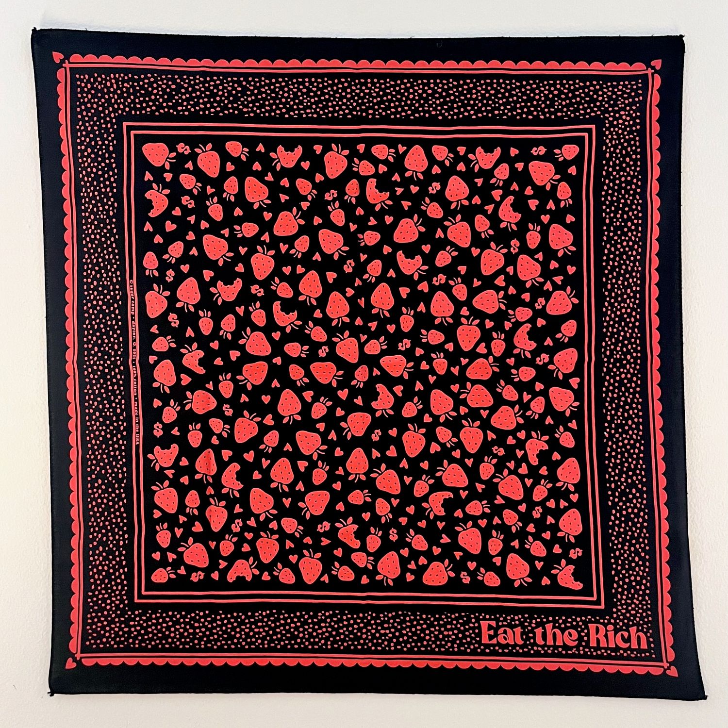Sugar Camp Bandana - Eat the Rich, Color: Black Truffle