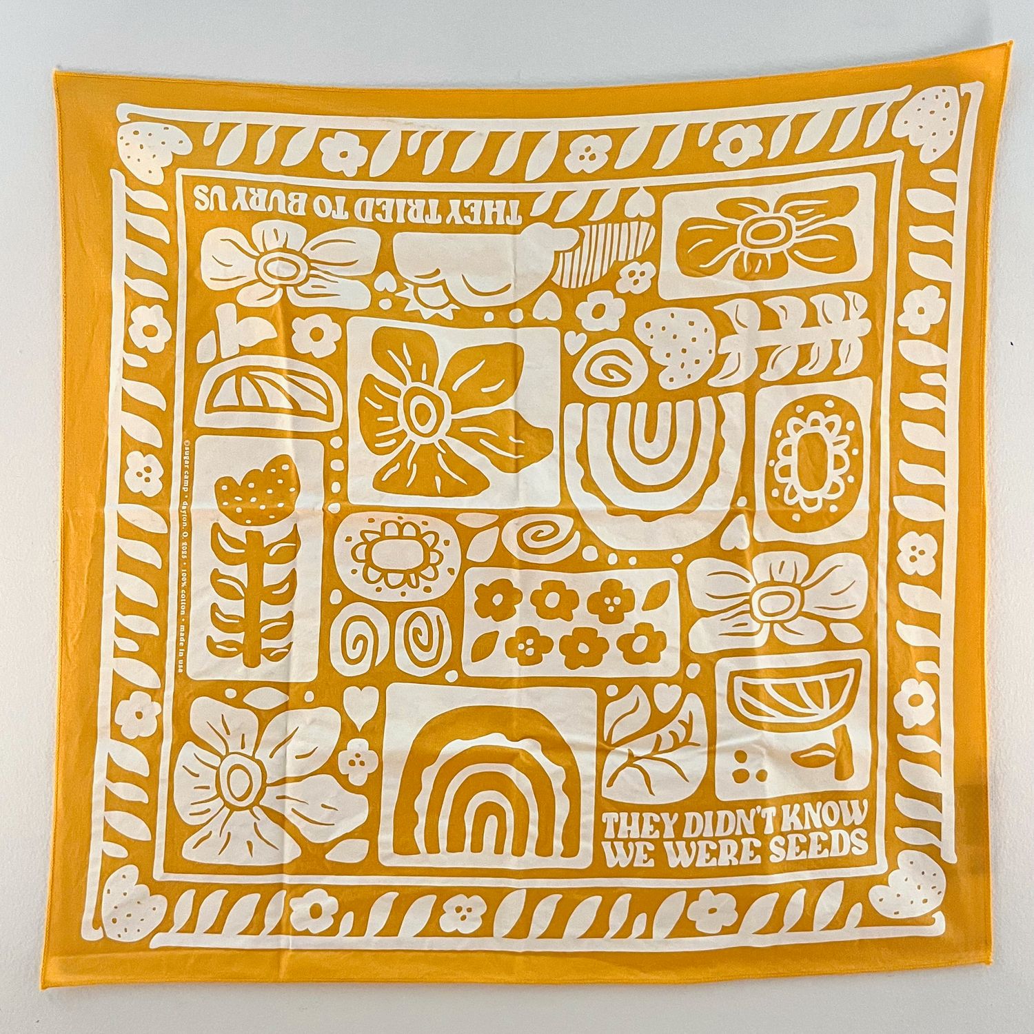 Sugar Camp Bandana - We Were Seeds, Color: Yellow
