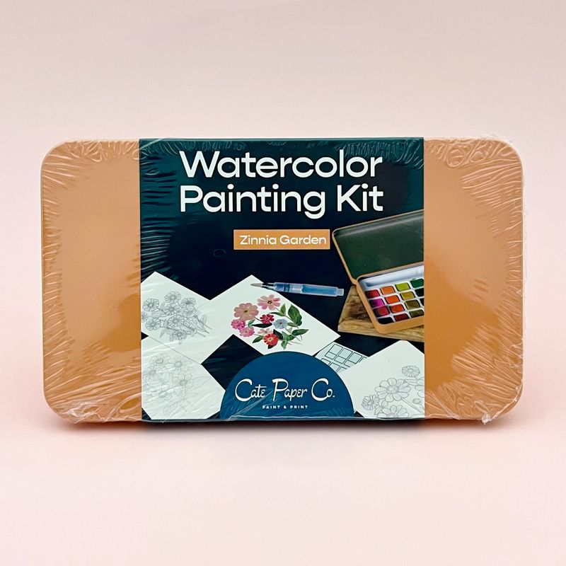 Zinnia Garden Watercolor Painting Kit