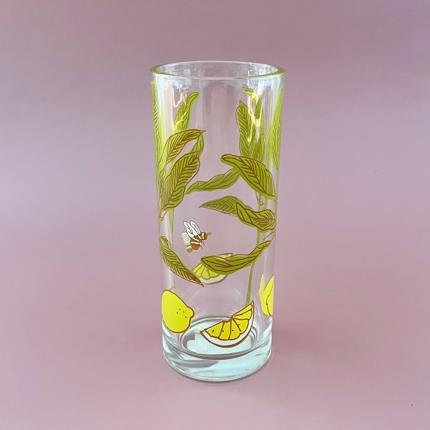 Lavender &amp; Honey Lemon Tall Drinking Glass