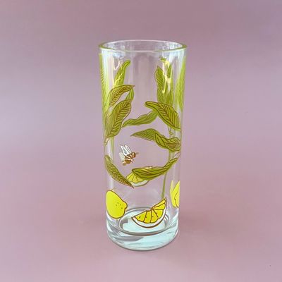 Lavender &amp; Honey Lemon Tall Drinking Glass
