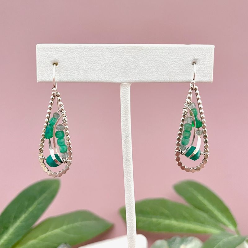 Handmade Bioluminescent Opal Earrings by Art by Any Means