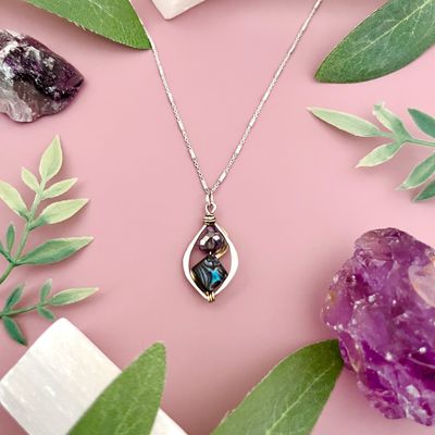 Handmade Crescent Abalone Necklace by Art by Any Means